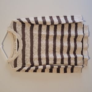 Pink Rose Striped Sweater